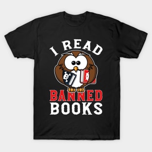 Funny Book Lover Quote, I Read Banned Books, Cool Book Lover T-Shirt